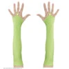 Vingerloze Handschoenen Satijn, Neon Groen -Kostuums Met Halloween-Thema 00595 a