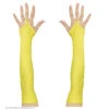 Vingerloze Handschoenen Satijn, Neon Geel