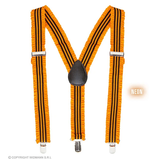 Bretels Oranje Met Plooien 3 Bretels Oranje Met Plooien