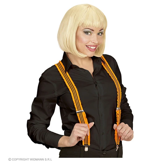 Bretels Oranje Met Plooien 4 Bretels Oranje Met Plooien - Afbeelding 2