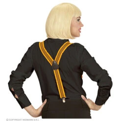 Bretels Oranje Met Plooien 7 Bretels Oranje Met Plooien -Kostuums Met Halloween-Thema 00600 d