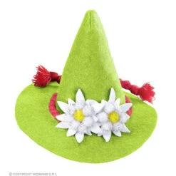 Mini Bayern Hoed Met Edelweiss, Groen
