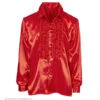 Rouchen Blouse Satijn, Rood