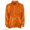 Rouchen Blouse Satijn, Oranje