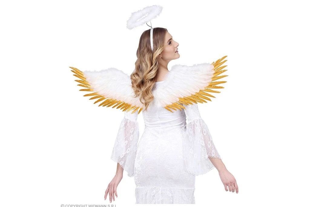 Engelen Vleugels Wit Met Goud 4 Engelen Vleugels Wit Met Goud - Afbeelding 2