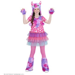 Monster Meisje Ass. Kleur -Kostuums Met Halloween-Thema 01606 d