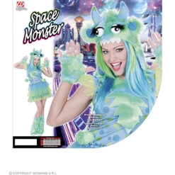 Groen Monster Meisje -Kostuums Met Halloween-Thema 01721 d