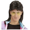 Pruik, Mullet Met Bril Zwart -Kostuums Met Halloween-Thema 01853 a
