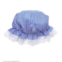 Slaapmuts Blauw/wit Gestreept