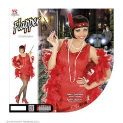 Flapper Rood 03061-FINIDI -Kostuums Met Halloween-Thema 03061 d