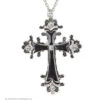 Ketting Zwart Kruis, Strass -Kostuums Met Halloween-Thema 03515 a