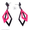 Oorbellen Ruit Neon, Zwart/rose -Kostuums Met Halloween-Thema 03538 a