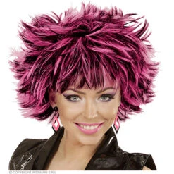 Oorbellen Ruit Neon, Zwart/rose -Kostuums Met Halloween-Thema 03538 b