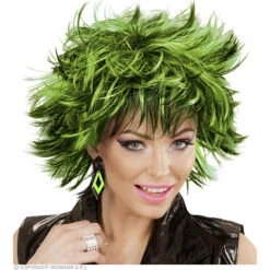 Oorbellen Ruit Neon, Zwart/groen -Kostuums Met Halloween-Thema 03541 b