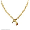 Ketting Slang Van Goud Met Rode Steen Ogen -Kostuums Met Halloween-Thema 03574 a