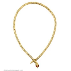 Ketting Slang Van Goud Met Rode Steen Ogen -Kostuums Met Halloween-Thema 03574 b