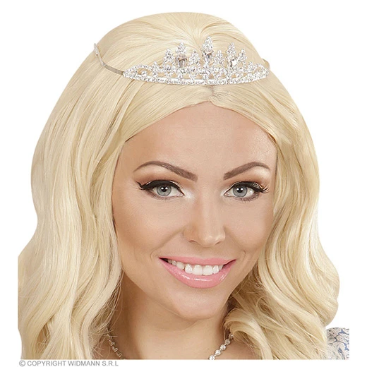 Luxe Zilveren Tiara Strass 4 Luxe Zilveren Tiara Strass - Afbeelding 2