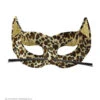 Oogmasker Fluweel Luipaard Met Gouden Glitters -Kostuums Met Halloween-Thema 03636 a