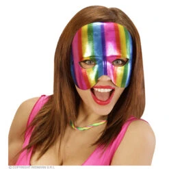 Oogmasker Regenboog Kinloos Metalic -Kostuums Met Halloween-Thema 03647 b