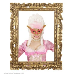 Oogmasker Rose Met Goud En Veren -Kostuums Met Halloween-Thema 03658 d