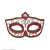 Oogmasker Dia De Los Muertos Zwart & Rood -Kostuums Met Halloween-Thema 03851 a