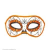Oogmasker Dia De Los Muertos Zwart & Oranje -Kostuums Met Halloween-Thema 03856 a
