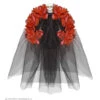 Hoofdband Rode Roos Met Schedel En Sluier -Kostuums Met Halloween-Thema 04133 a