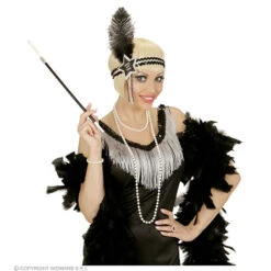 Glitter Hoofdbandje Zwart/zilver Happy New Year Ster -Kostuums Met Halloween-Thema 04143 d