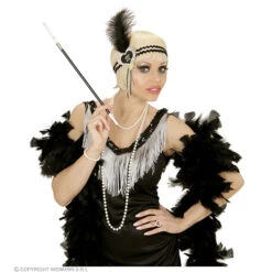 Glitter Hoofdbandje Zwart/zilver Happy New Year Hartje -Kostuums Met Halloween-Thema 04145 d