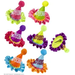 Haarclip Mini Kegel Neon Happy Birthday