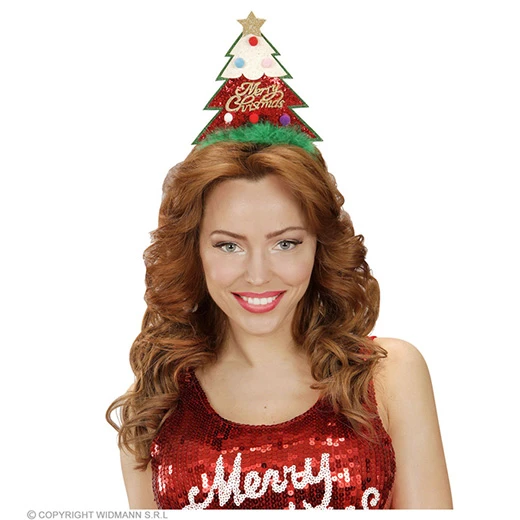 Glitter Hoofdband Kerstboom, 2 Kleuren Ass. 4 Glitter Hoofdband Kerstboom, 2 Kleuren Ass. - Afbeelding 2