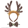 Rendier Hoorntjes Met Strikjes, Pailletten -Kostuums Met Halloween-Thema 04157 a