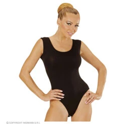 Mouwloze Body Volwassen, Zwart