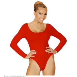 Body Volwassen Met Knoopsluiting, Rood