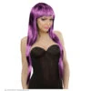 Pruik, Fashion Streaks Zwart/paars -Kostuums Met Halloween-Thema 04424 a