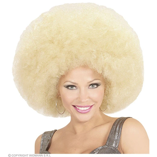 Pruik, Afro Extra Groot Blond 3 Pruik, Afro Extra Groot Blond