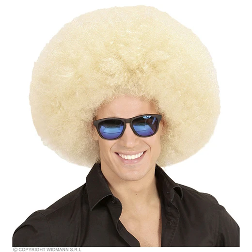 Pruik, Afro Extra Groot Blond 4 Pruik, Afro Extra Groot Blond - Afbeelding 2