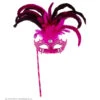 Oogmasker Met Stokje, Rose Luxe Versie -Kostuums Met Halloween-Thema 04705 a