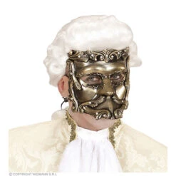 Luxe Barok Casanova Masker In Brons Met Strass -Kostuums Met Halloween-Thema 04723 b