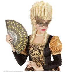 Oogmasker Kant, Antiek Goud Barok -Kostuums Met Halloween-Thema 04771 d