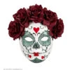Masker Dia De Los Muertos Met Burgundy Rozen -Kostuums Met Halloween-Thema 04787 a