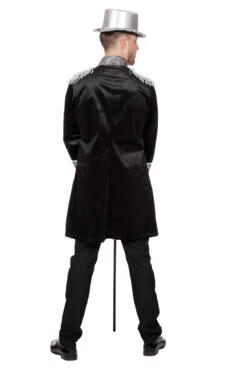 Jas Fluweel Zwart/zilver 7 Jas Fluweel Zwart/zilver -Kostuums Met Halloween-Thema 10298 330297 XX 30