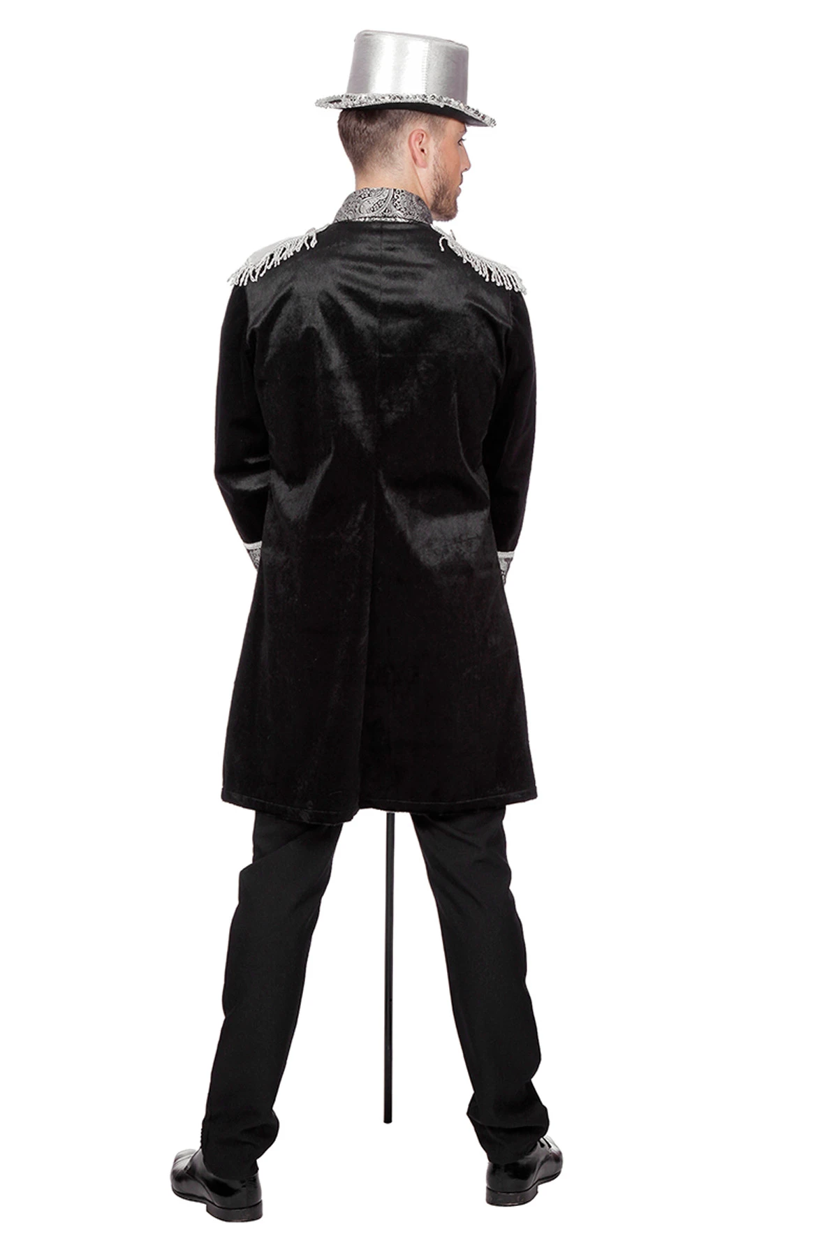 Jas Fluweel Zwart/zilver 5 Jas Fluweel Zwart/zilver - Afbeelding 3