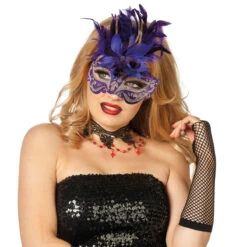 Masker Venetie Glitter En Veren 6 Masker Venetie Glitter En Veren -Kostuums Met Halloween-Thema 10411 34379 12 10