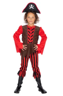 Piratenmeisje Bruin/rood