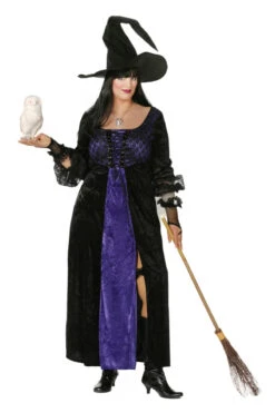 Heks Paars/zwart (grote Maten)