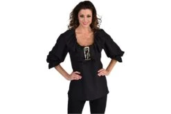Piraten Damesblouse Luxe Zwart