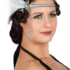 Hoofdband Charleston Witte Veer 1 Hoofdband Charleston Witte Veer -Kostuums Met Halloween-Thema 11064 55765 XX 10
