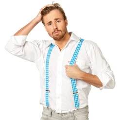 Bretels Bayern Ruit Blauw/wit
