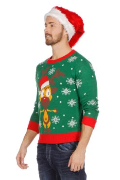 Kersttrui Groen Met Rendier (netto) -Kostuums Met Halloween-Thema 11289 7815 XX 20